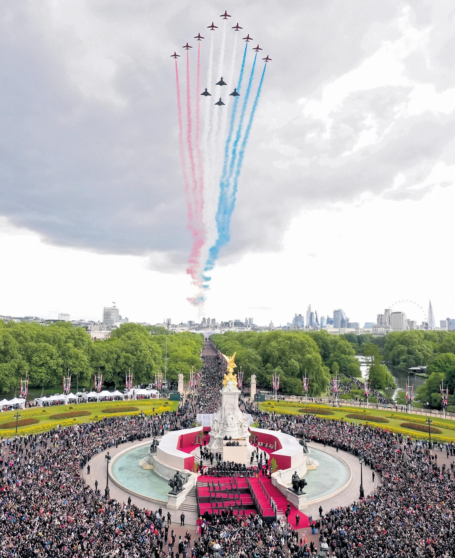 Thousands throng streets as country marks the end of the war in Europe