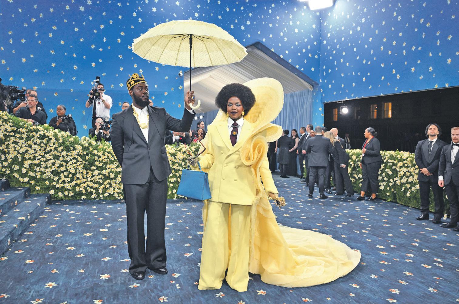 Fine and dandy A-list out to party, not protest, at the see-and-be-seen fashion event