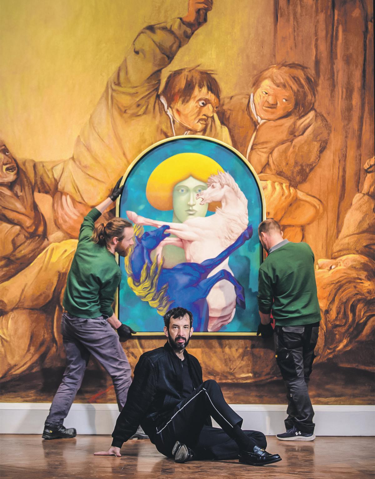 'Grim and funny' Former street artist recreates old masters in Bath gallery