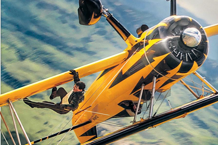 Cruise got stuck on wing of biplane filming Mission: Impossible sequel