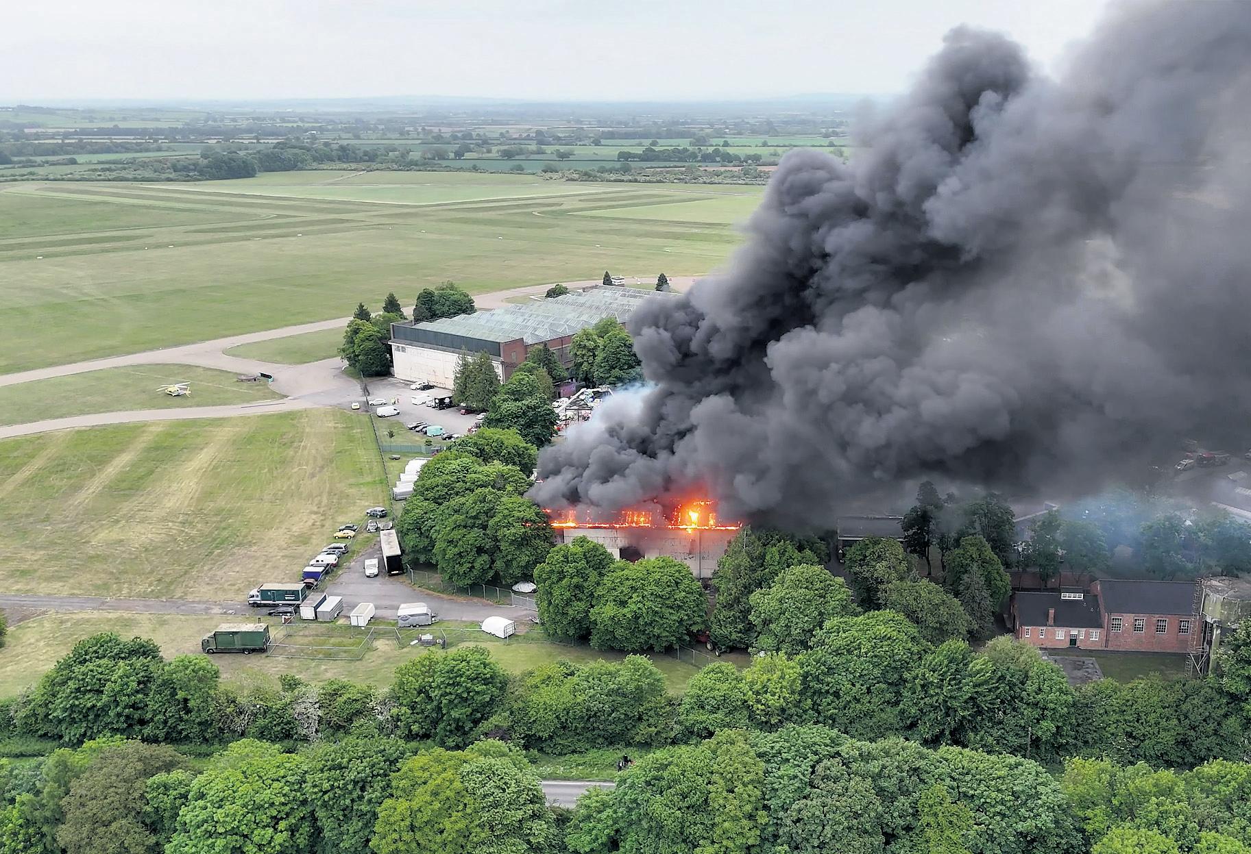 Three killed including two firefighters in blaze at former RAF airbase