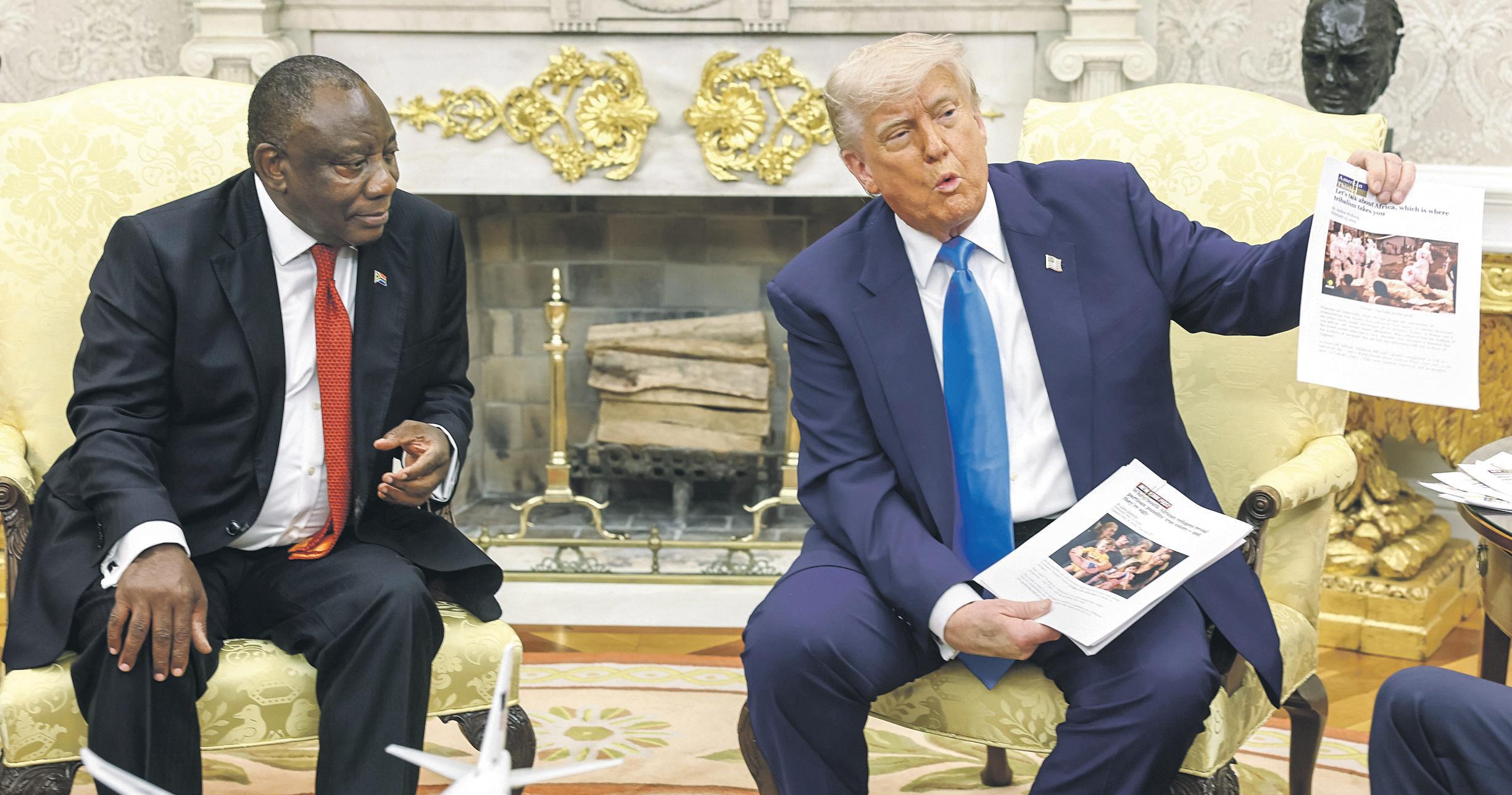 Trump in 'white genocide' ambush