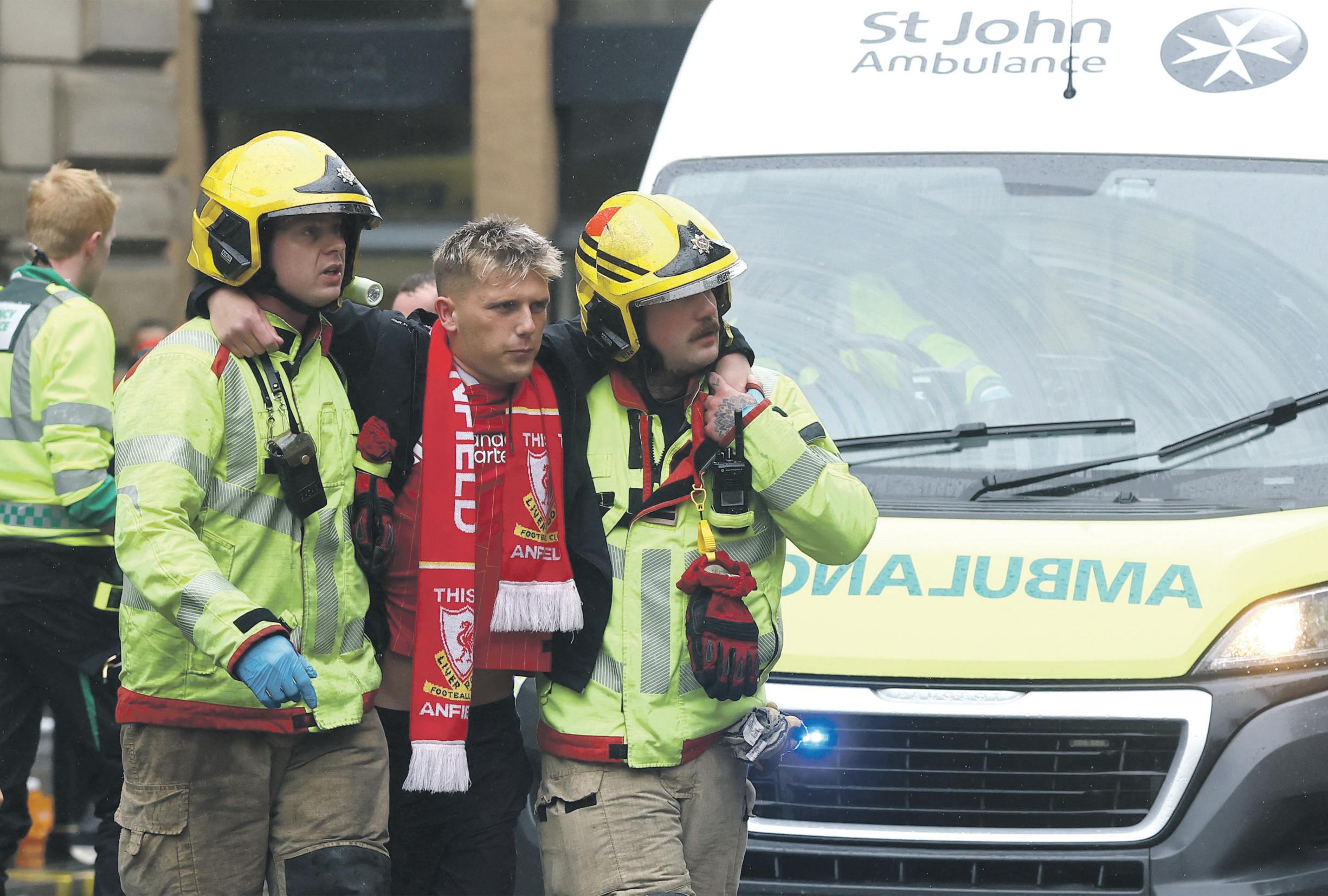 Horror as car ploughs into crowd at Liverpool FC victory parade