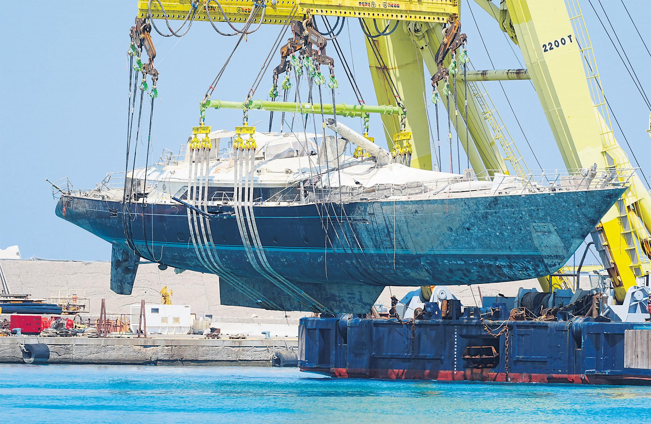 Salvage team brings Bayesian to port to start search for answers