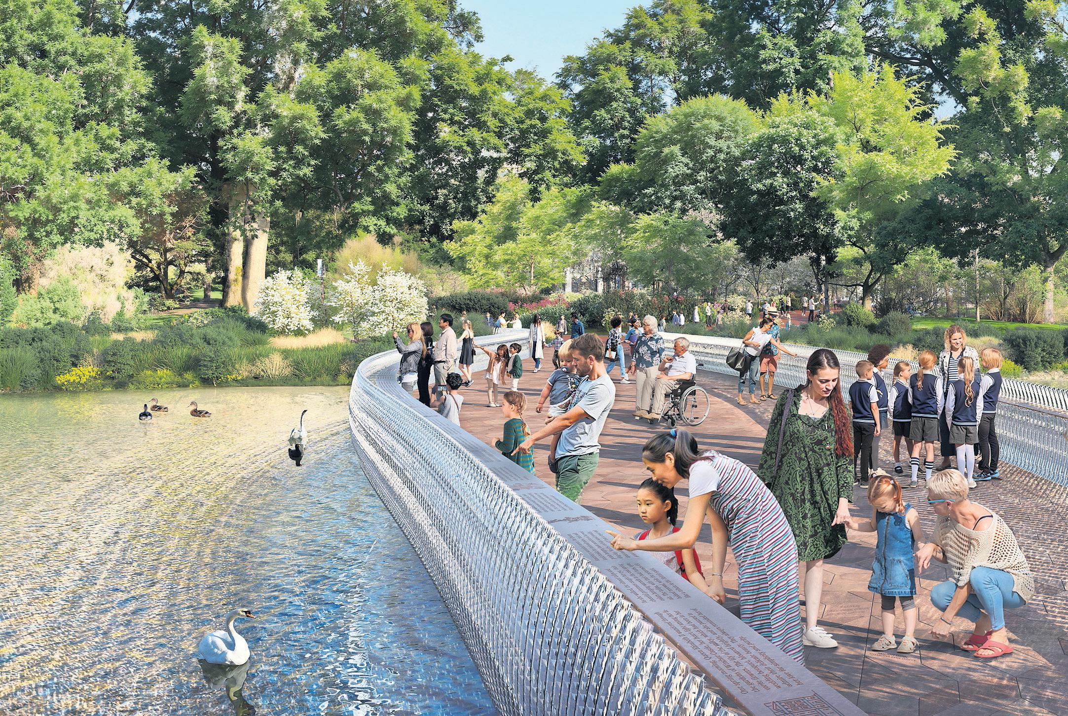 Glass bridge to be centrepiece of Queen Elizabeth II memorial