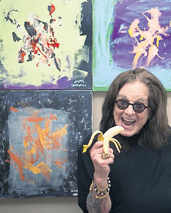 Ozzy Osbourne Goes From Heavy Metal to Painting With Chimps