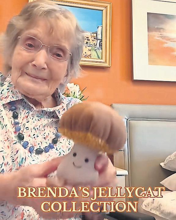 Brenda, 95, is a surprise social media hit with her cuddly toys