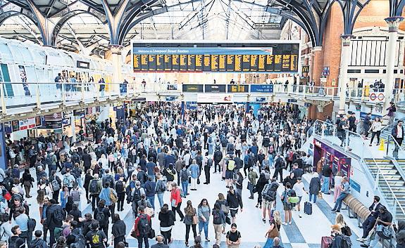 Rail travel to cities tops pre-Covid levels but rush hour crowds ease