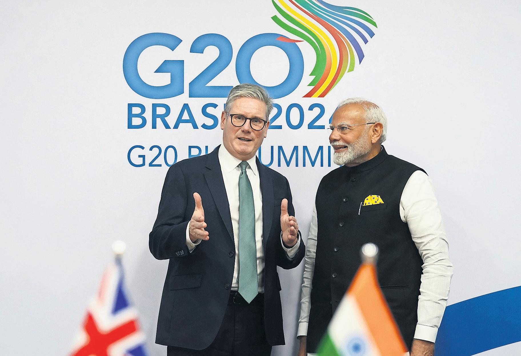 Starmer set to sign most significant trade deal since Brexit as Modi flies into London