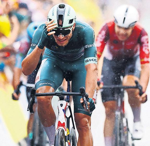 Pogacar backlash builds after Milan wins rain-soaked sprint