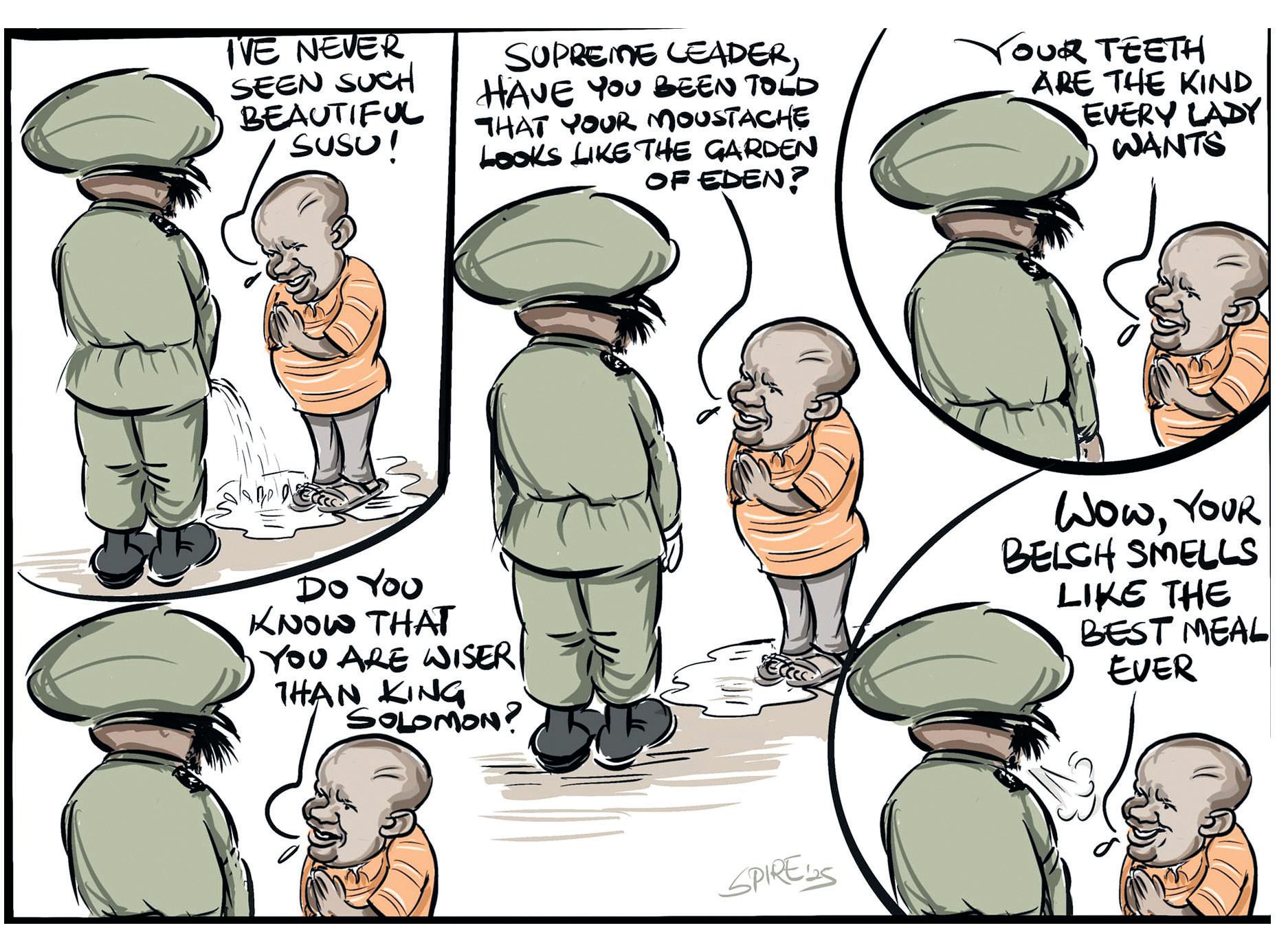 Artists drawing the line 'Outrageous' first son provides rich inspiration for Uganda's cartoonists