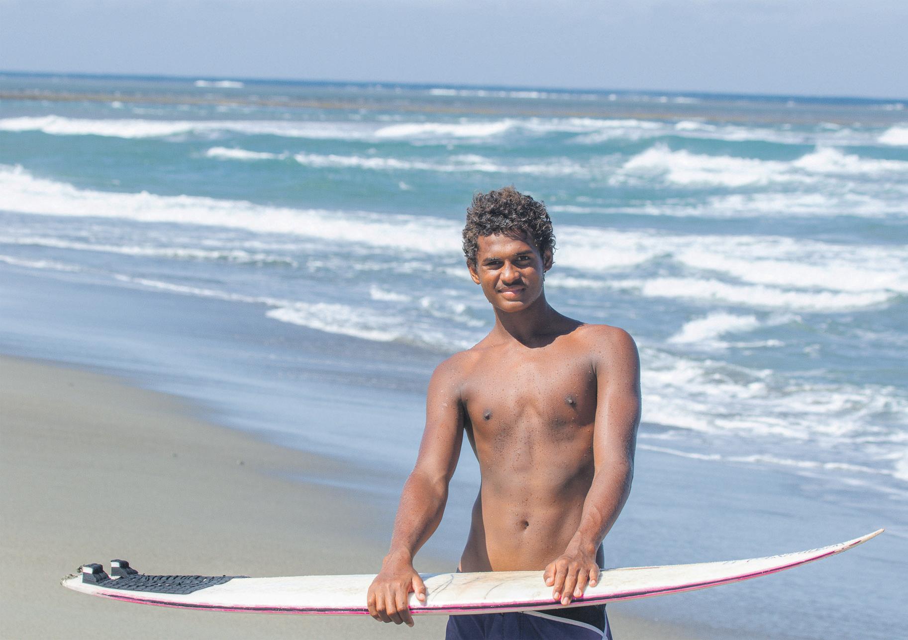Surf's up Fiji's first pro surfer on world's best wave