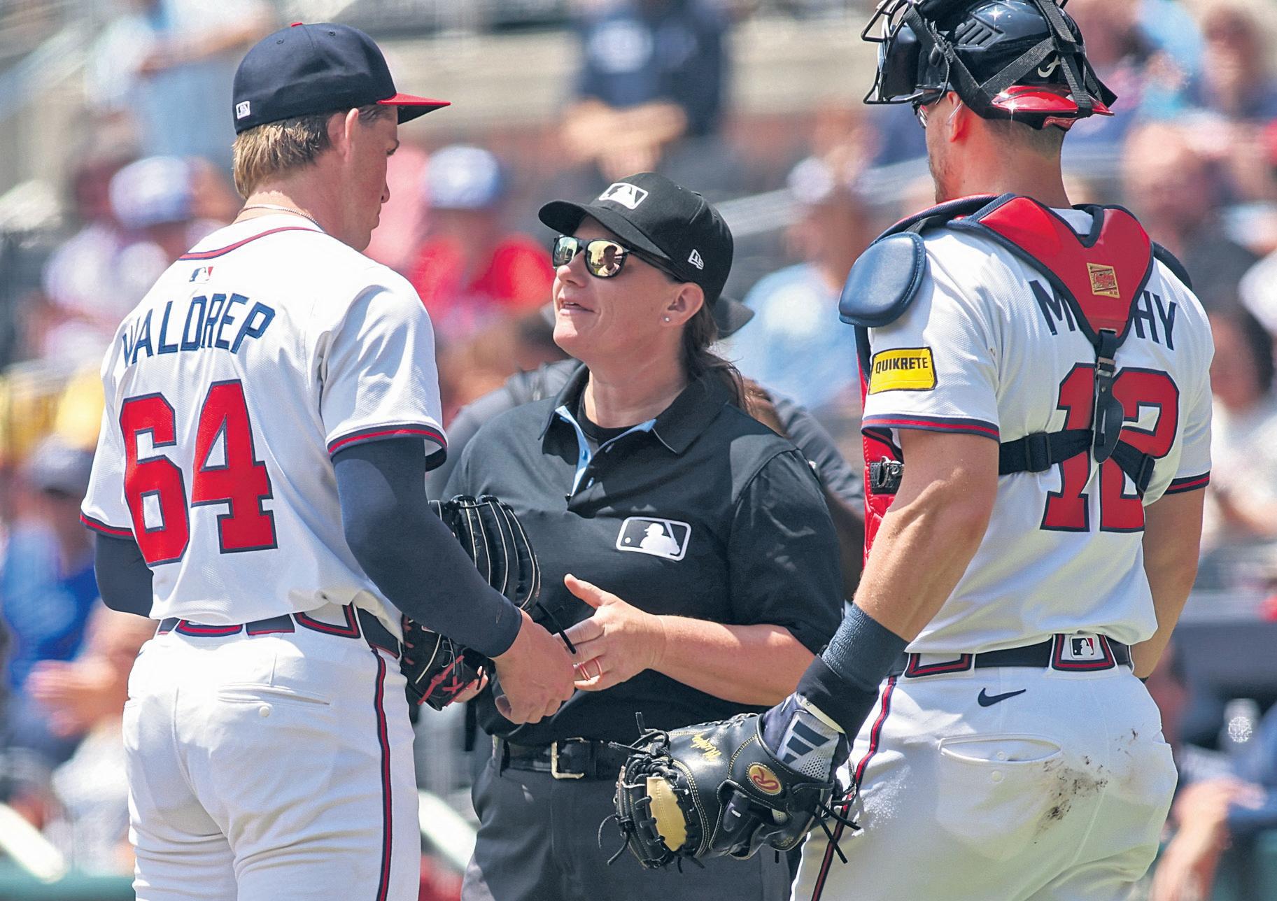Major League Baseball's first female umpire says 'the dream came true'