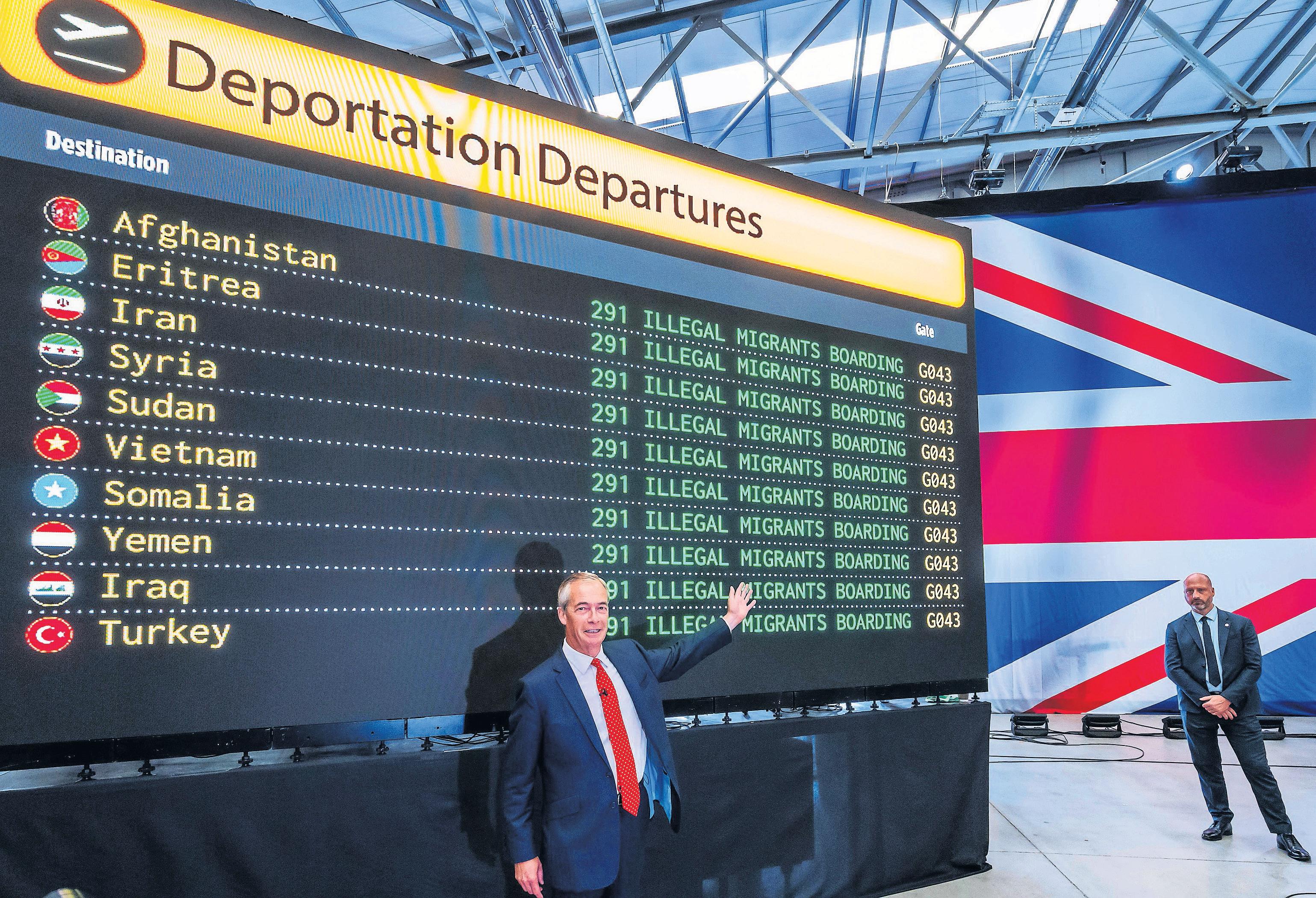 Farage accused of 'ugly' populism over plans for mass deportations