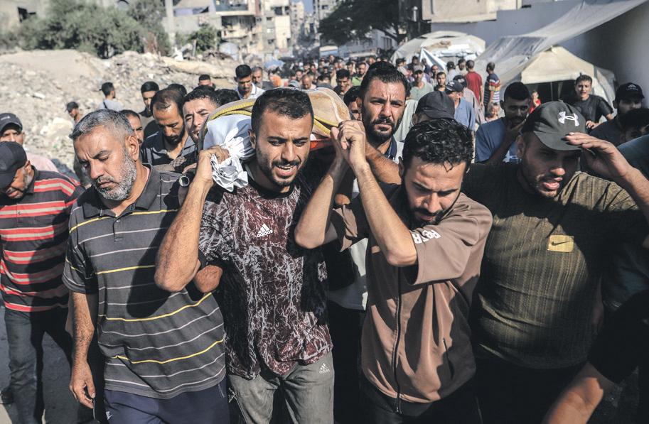 Gaza City Israeli Strikes Kill at Least 30 People as Large Aid Flotilla Sets Sail