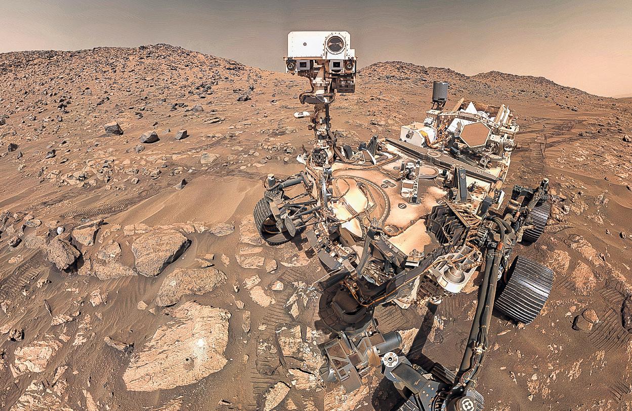 Potential biosignatures: Nasa scientists hail signs in rocks of ancient life on Mars