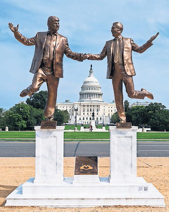 Washington New statue highlights Trump and Epstein 'bond'