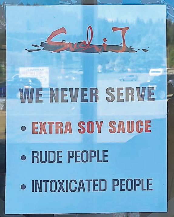 Roll without it Sushi chef sticks it to customers who dare ask for extra soy sauce
