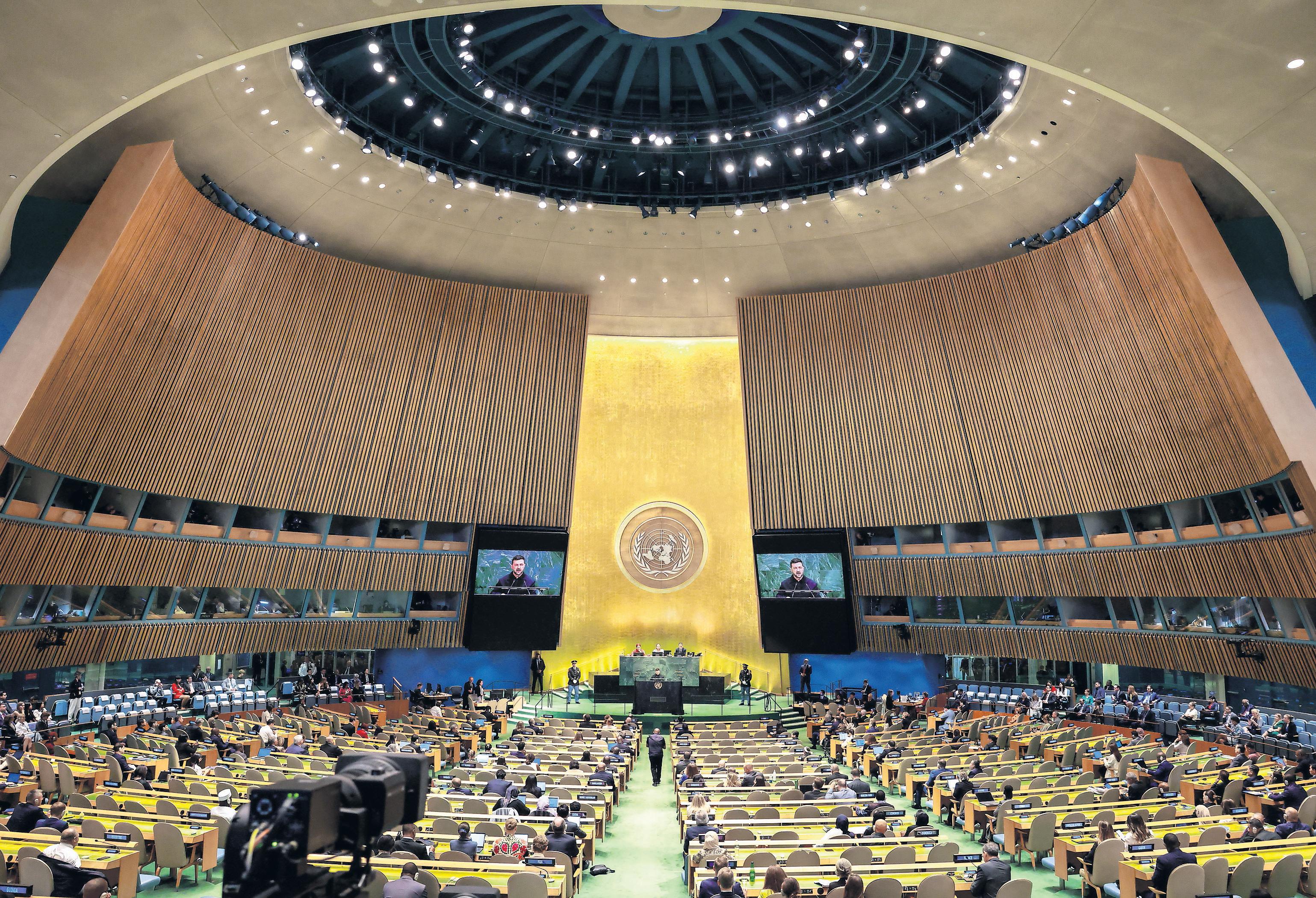 Russia causing 'most destructive arms race in history', Zelenskyy tells UN