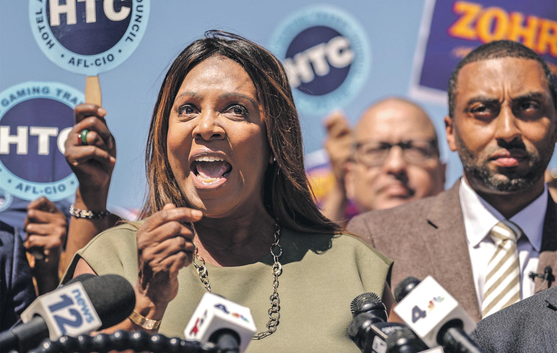 Courts Democrats back state attorney general on ‘weaponised’ fraud charges
