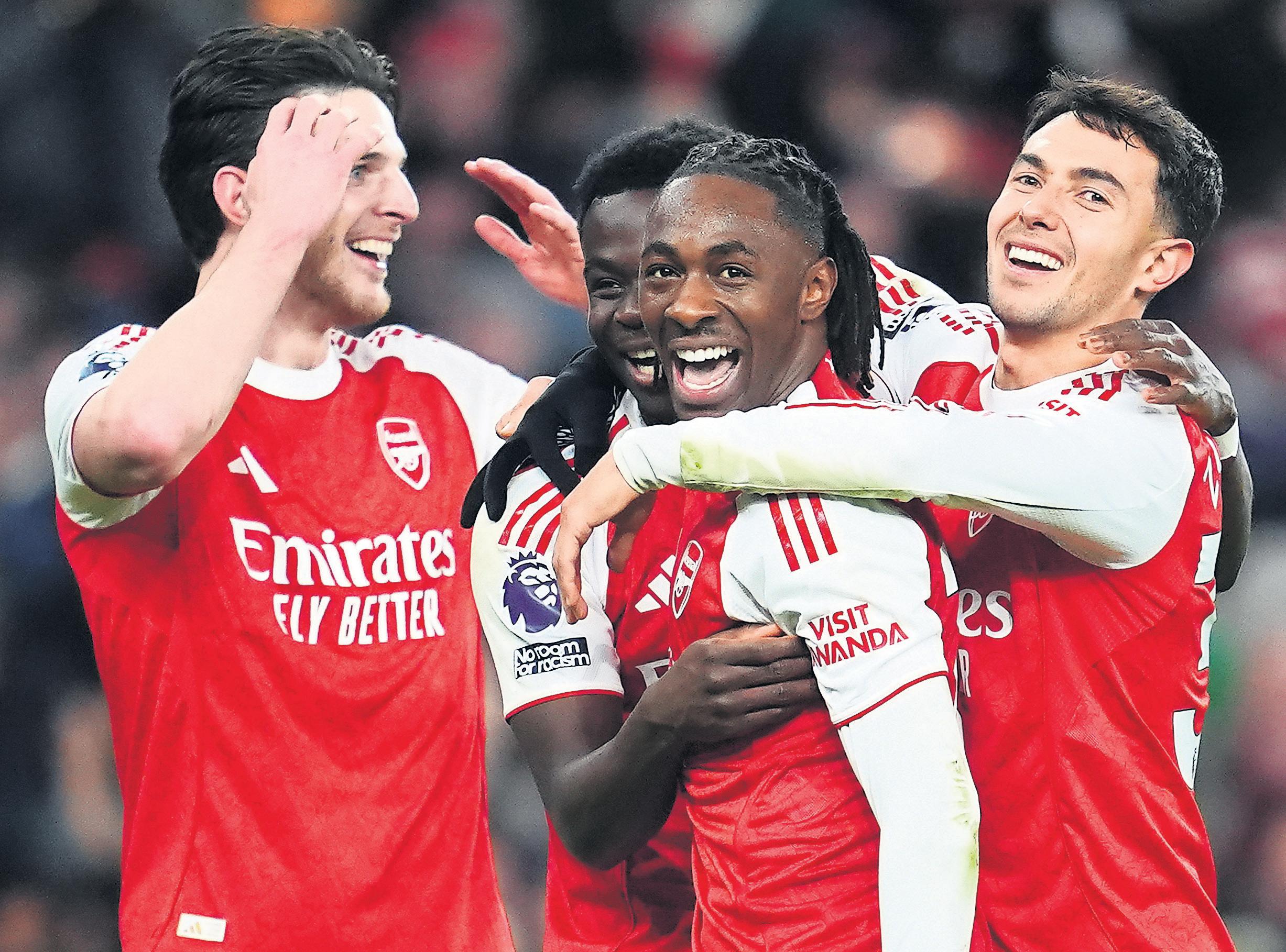 'He brings an aura' Arteta hails Eze's impact after hat-trick in derby rout