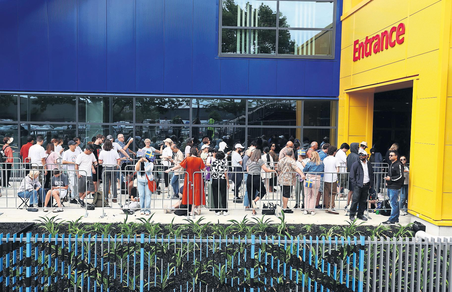 'We're the last to get everything!' Excited shoppers queue for New Zealand's first Ikea