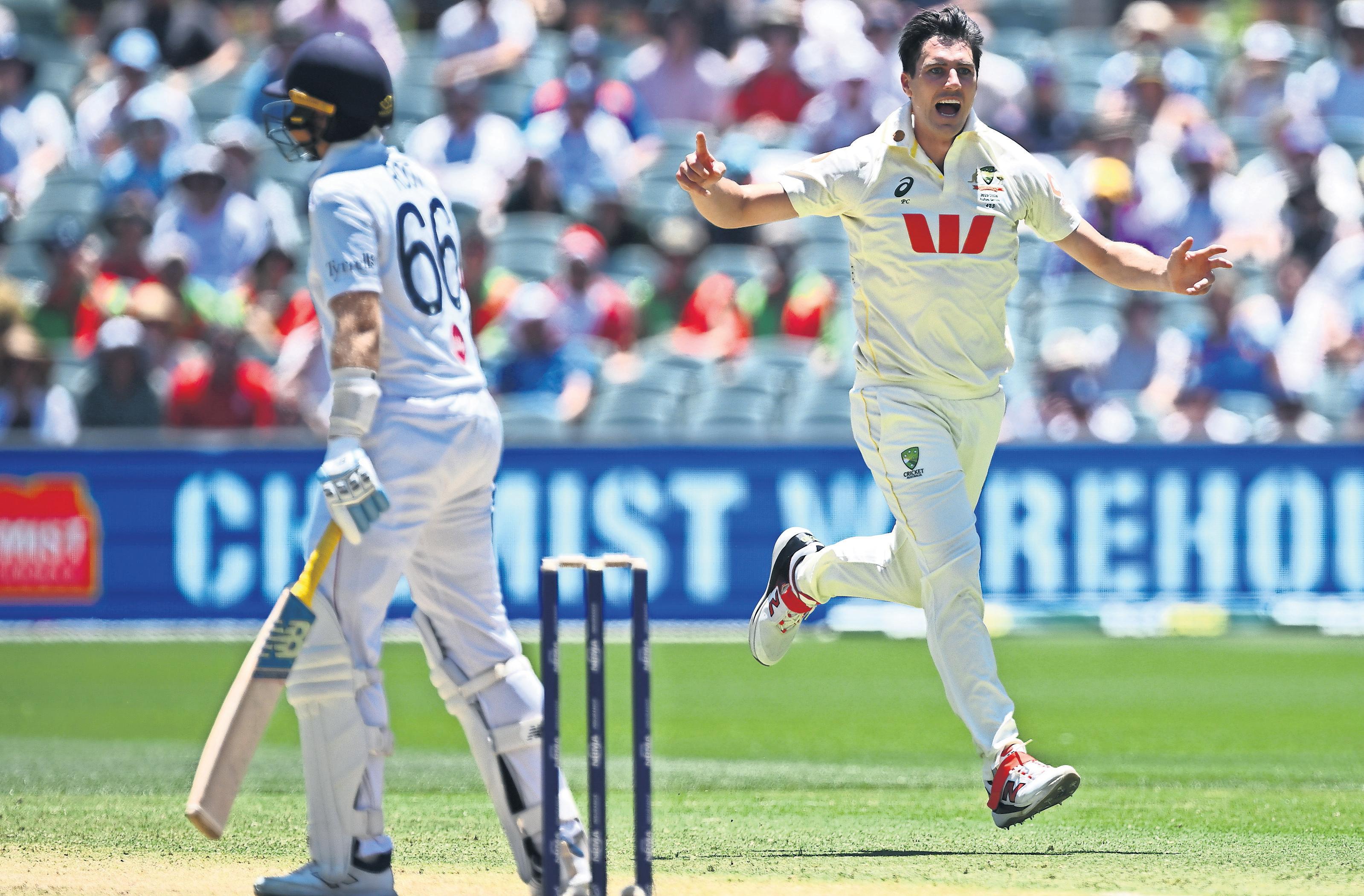 England's hopes melt away in sun as Cummins glows with authority
