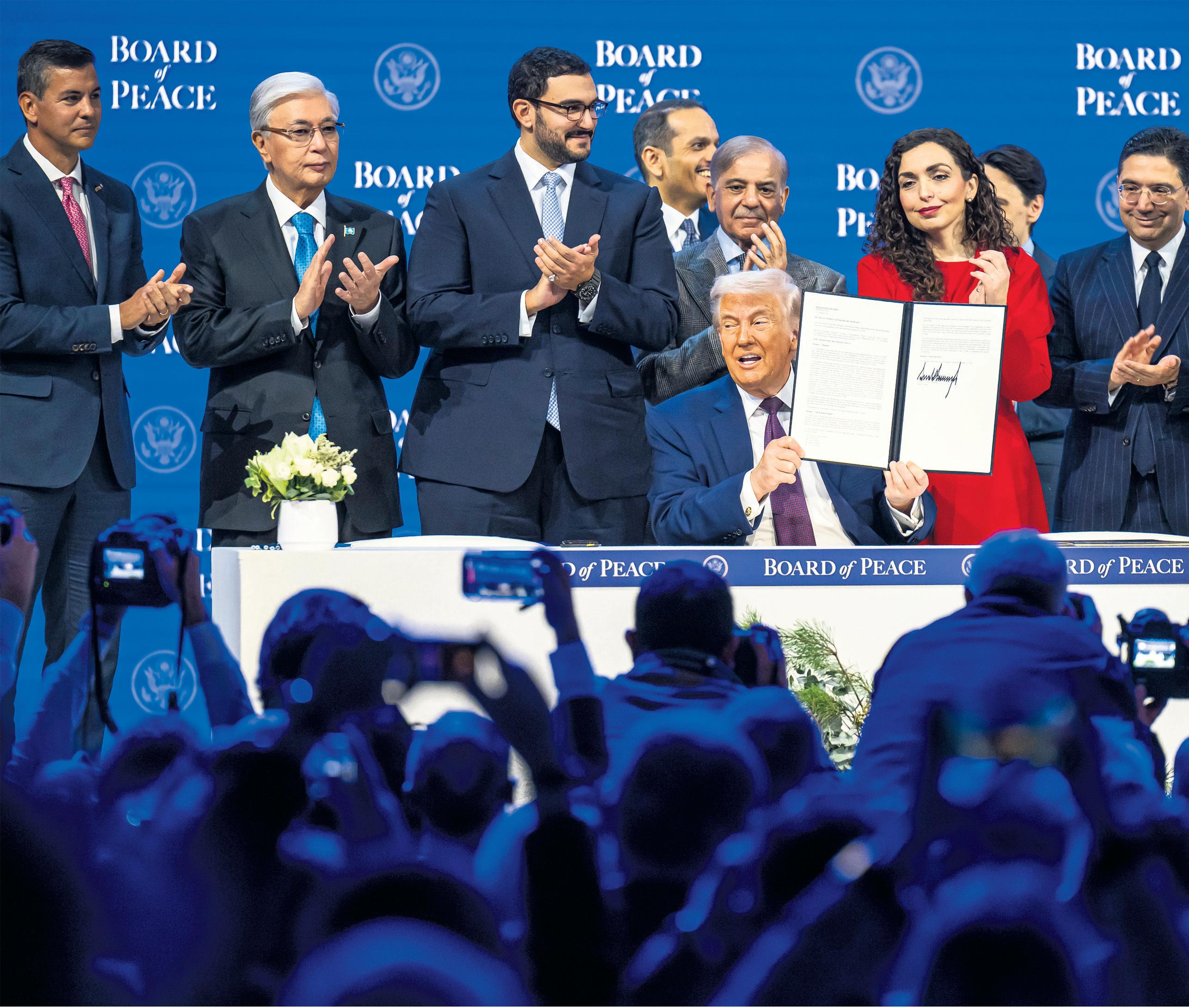World is richer and safer than a year ago, Trump claims at ‘board of peace’ launch