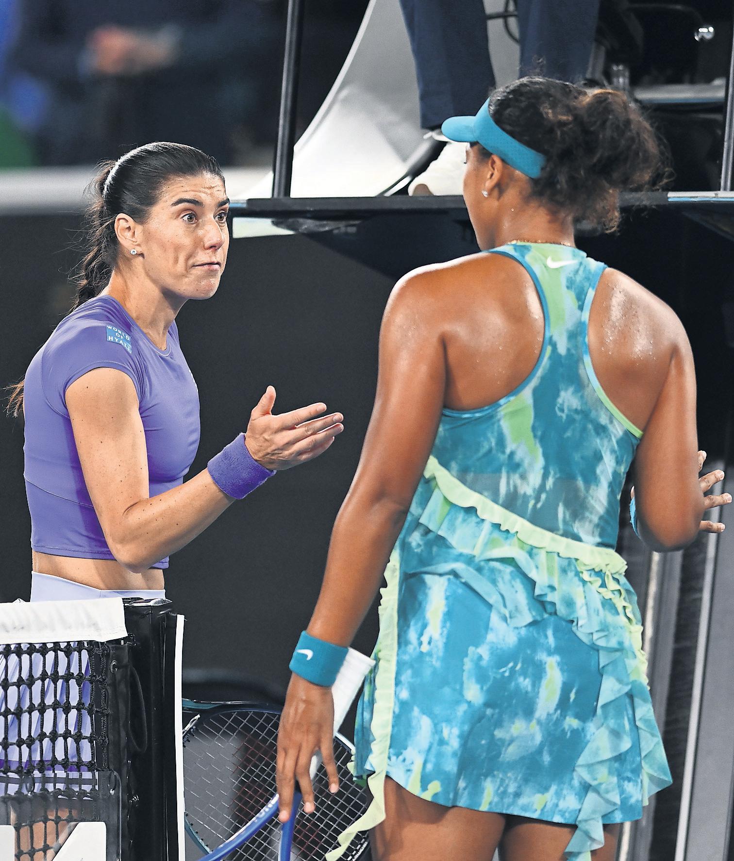 Osaka battles past Cirstea but tempers fray in ‘fair play’ row