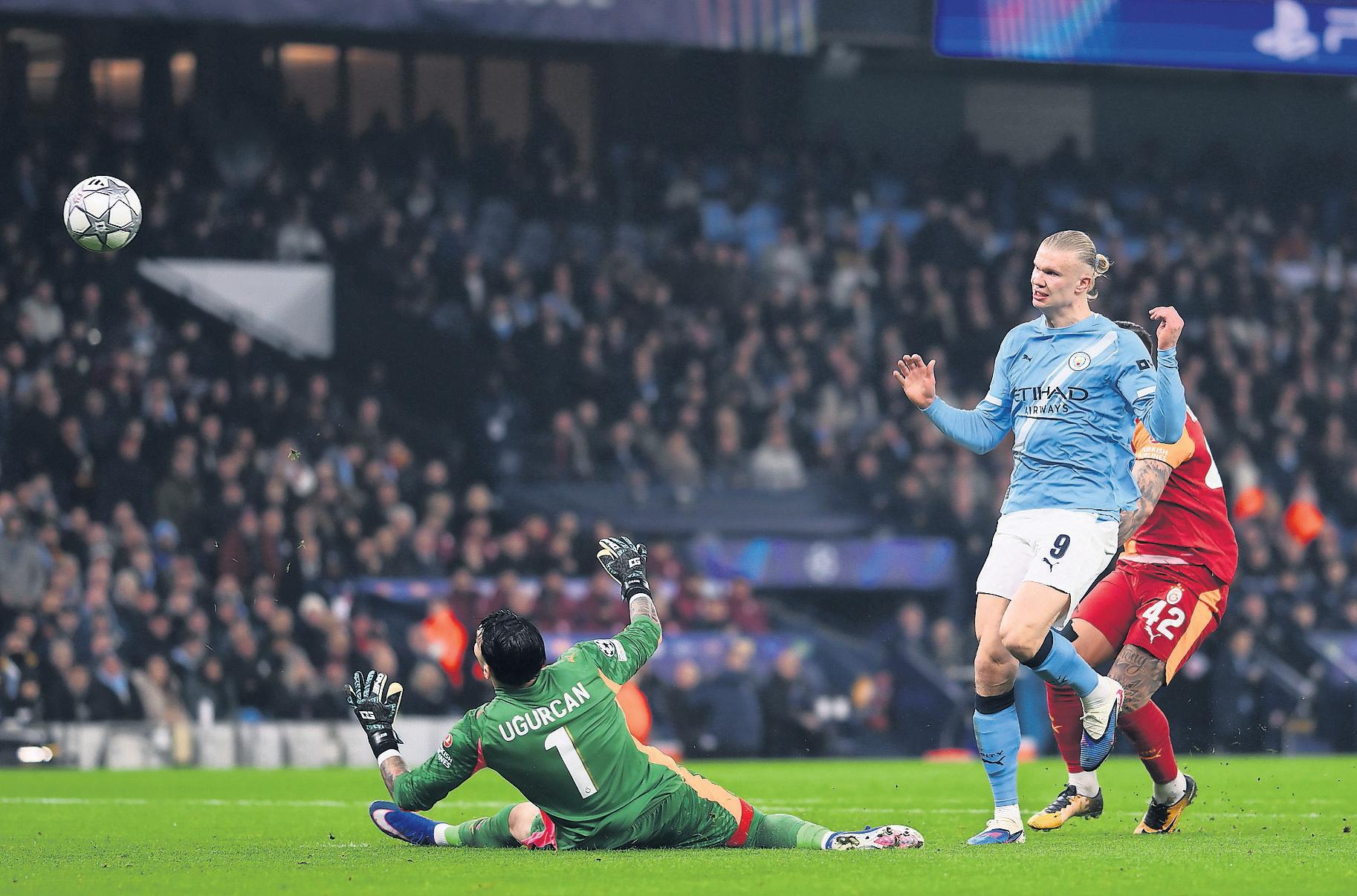 Haaland sparks victory over Galatasaray to seal sloppy City’s progress