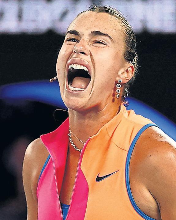 Sabalenka storms into final after grunting penalty spat