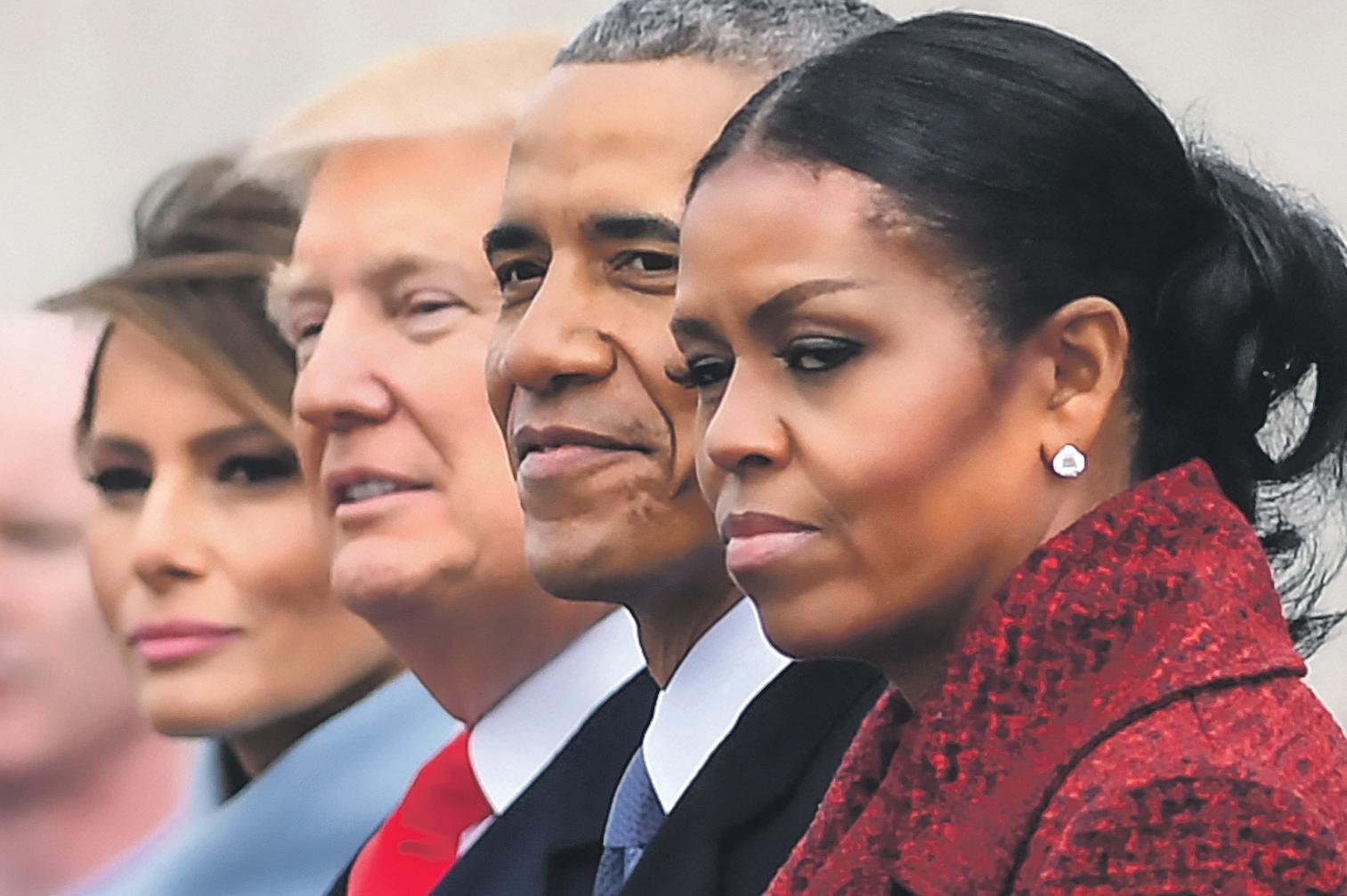 Trump posts 'vile' racist video clip of the Obamas