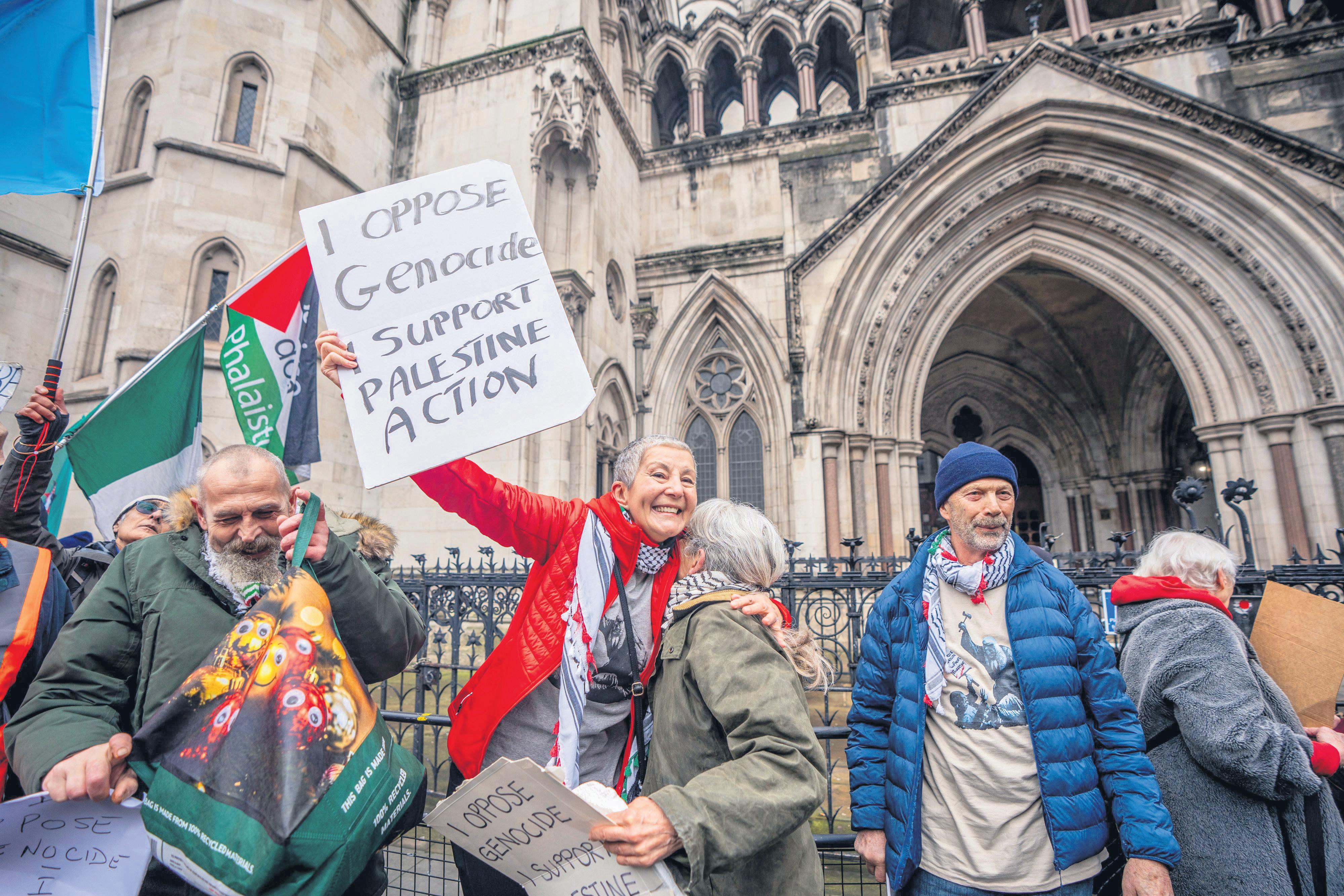 Retirees held over Palestine Action ban hail court decision