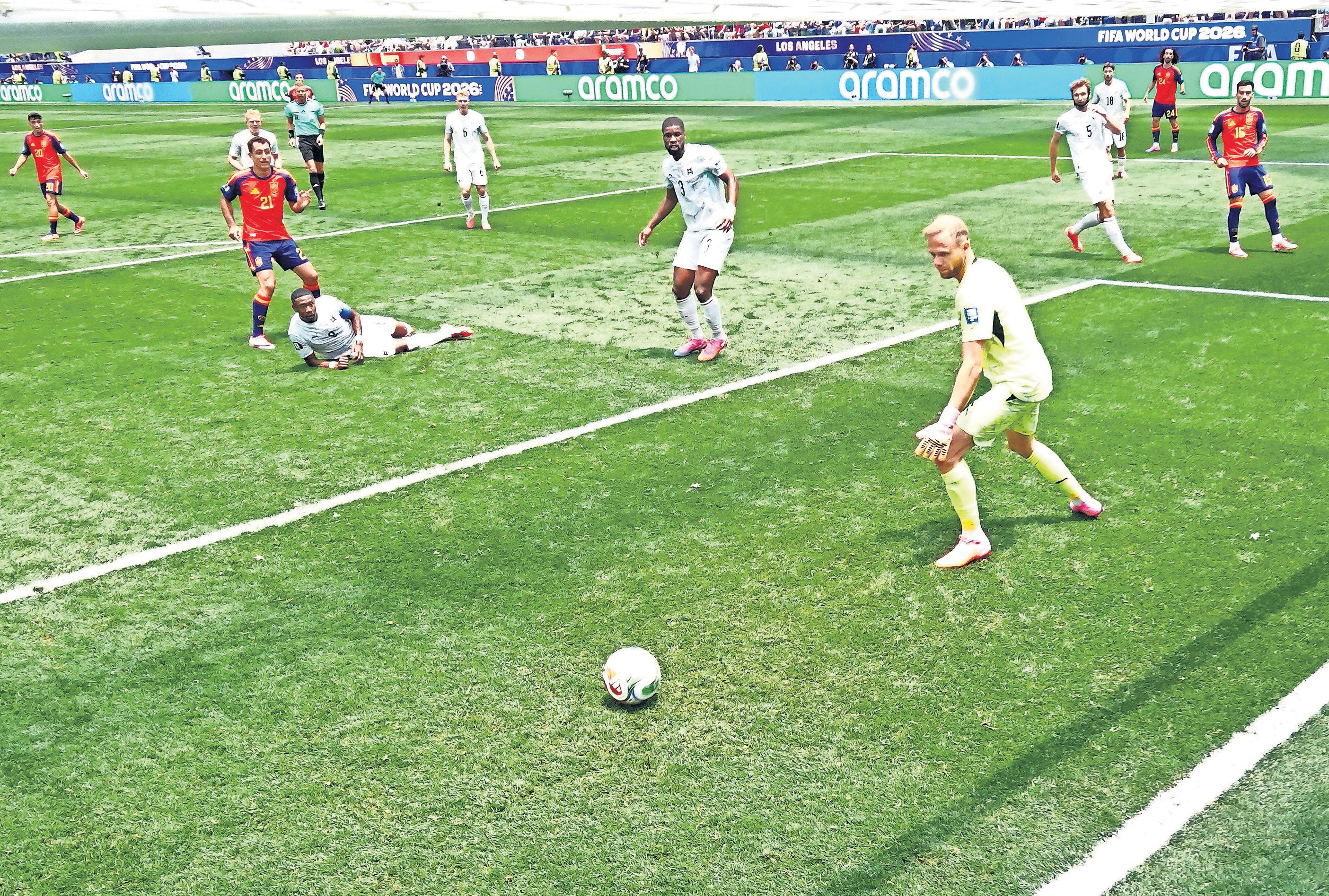 Oyarzabal at the double as Spain cruise into last 16