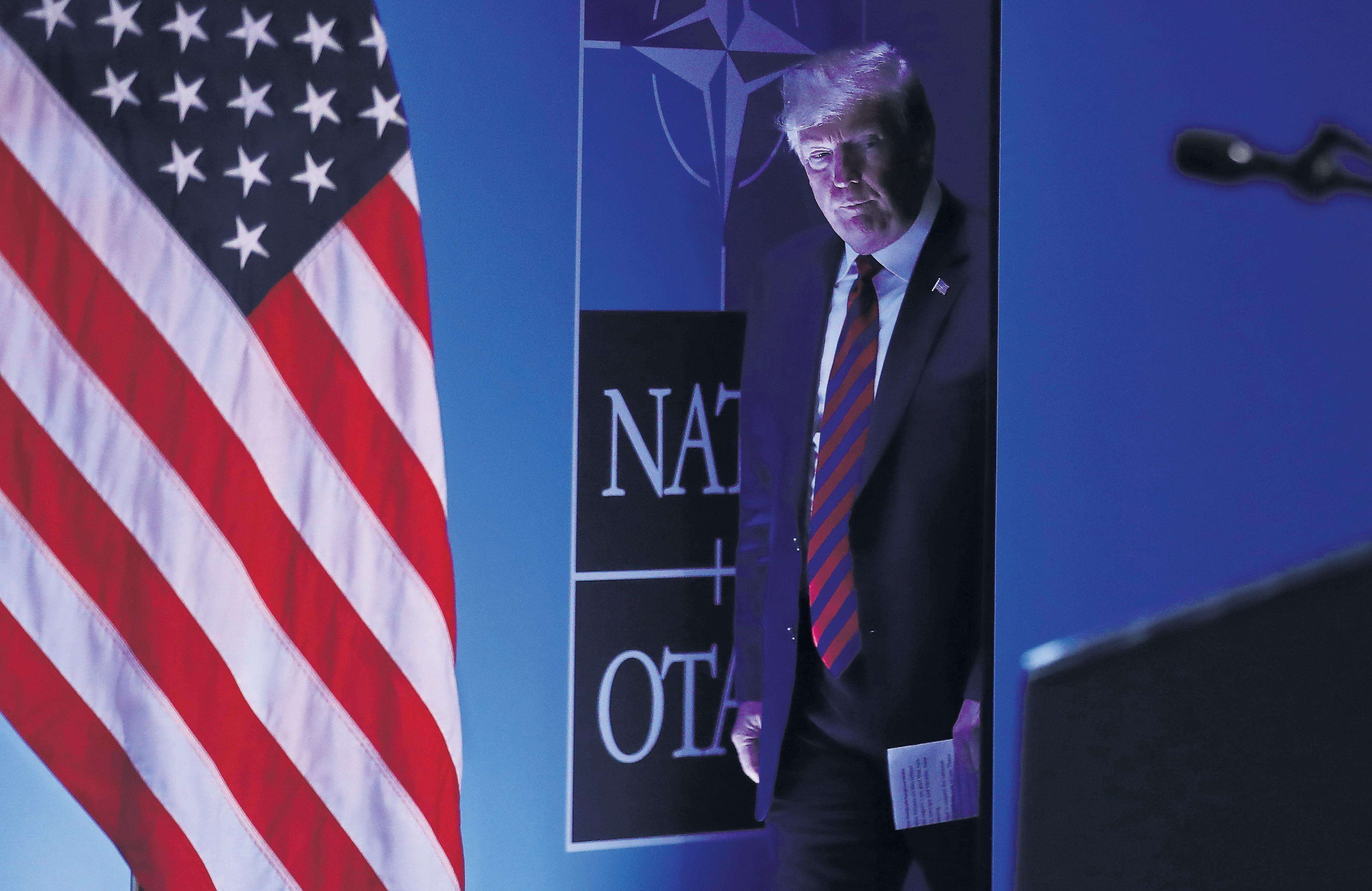 Trump keeps Nato allies on edge over pledge to increase defence spending