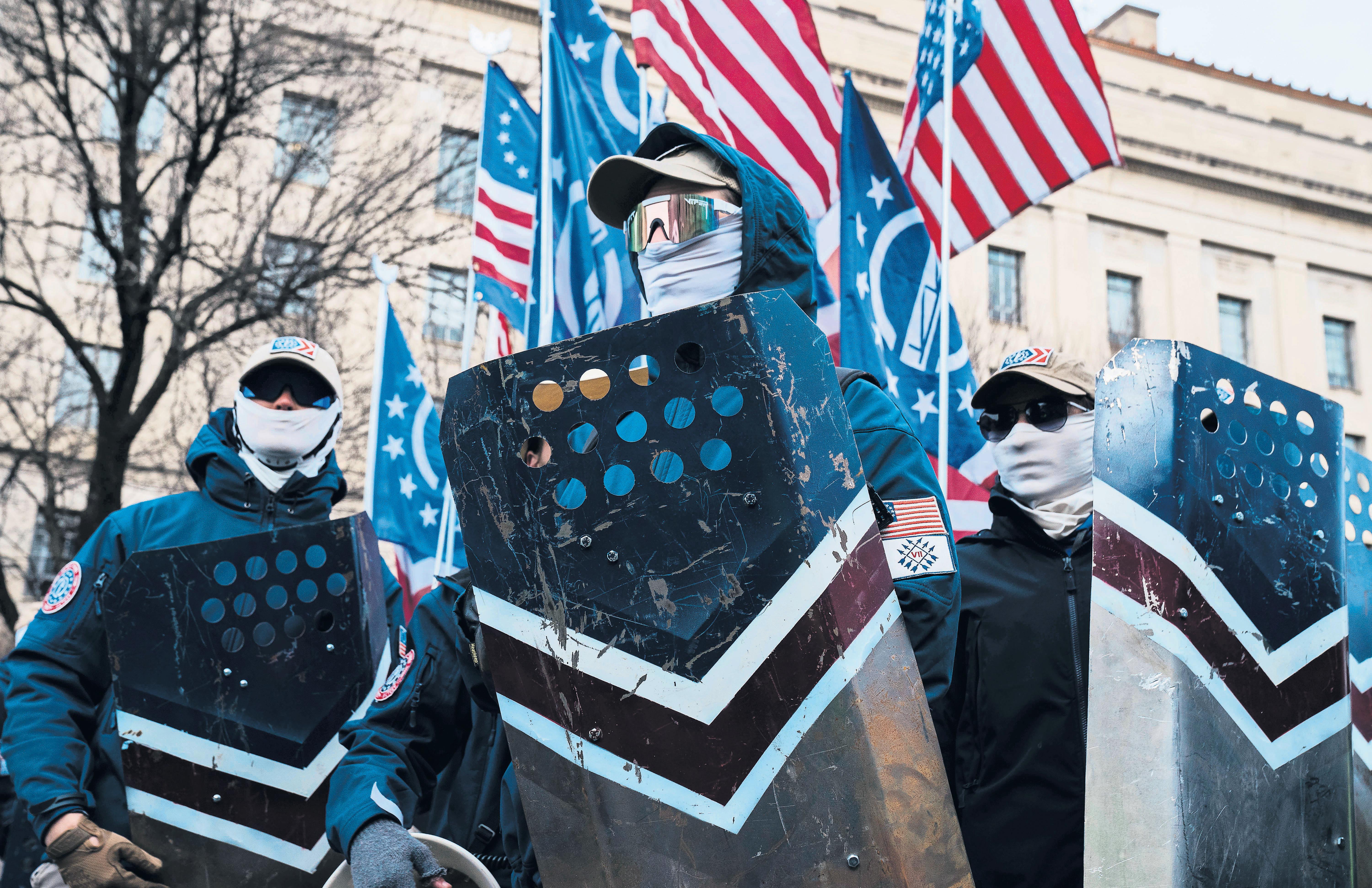Far-right militias mobilise across the US – ready for Trump's call to arms