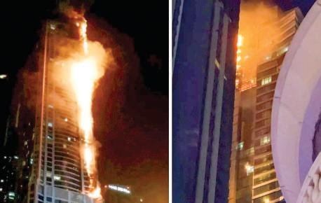 Massive fire erupts in Dubai's 67-storey Marina Tower; over 3,800 evacuated safely