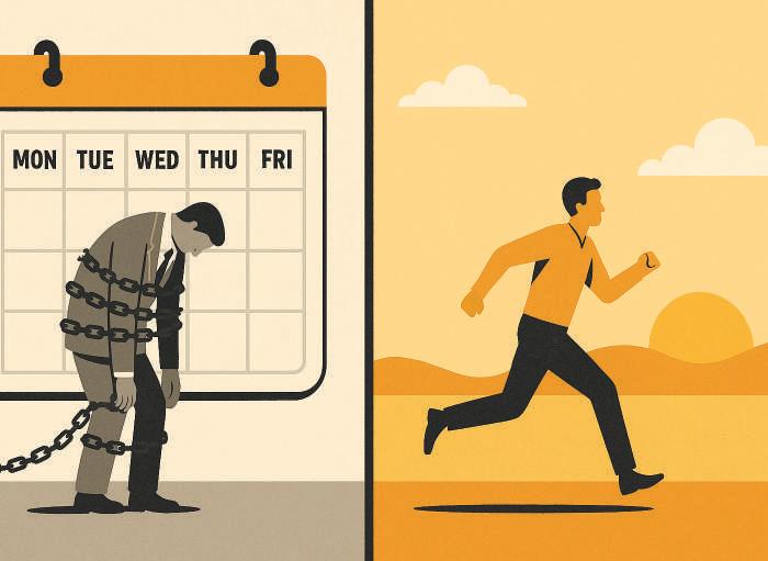 Weekdays of bondage, weekends of escape