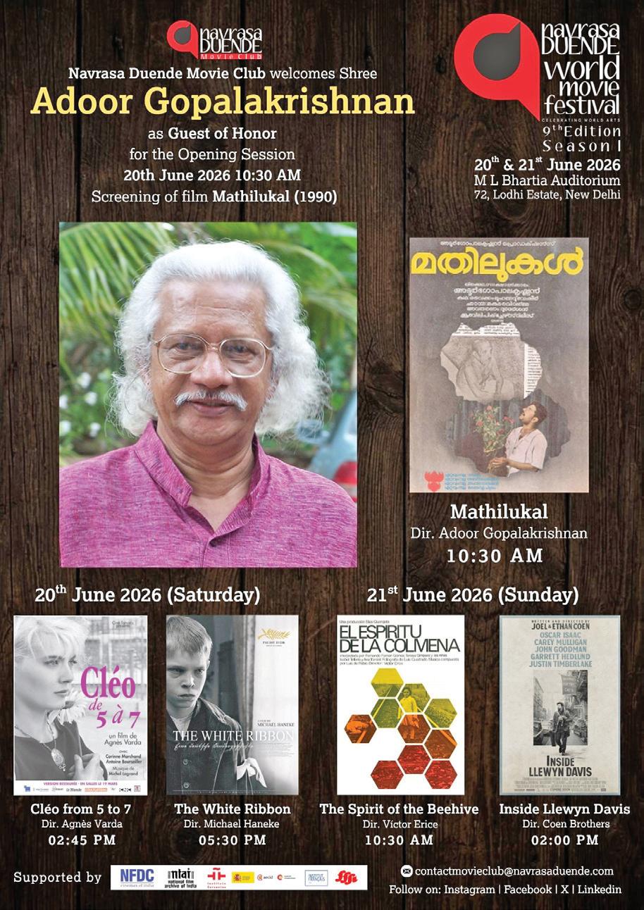 FESTIVAL FOCUSES ON ADOOR GOPALAKRISHNAN