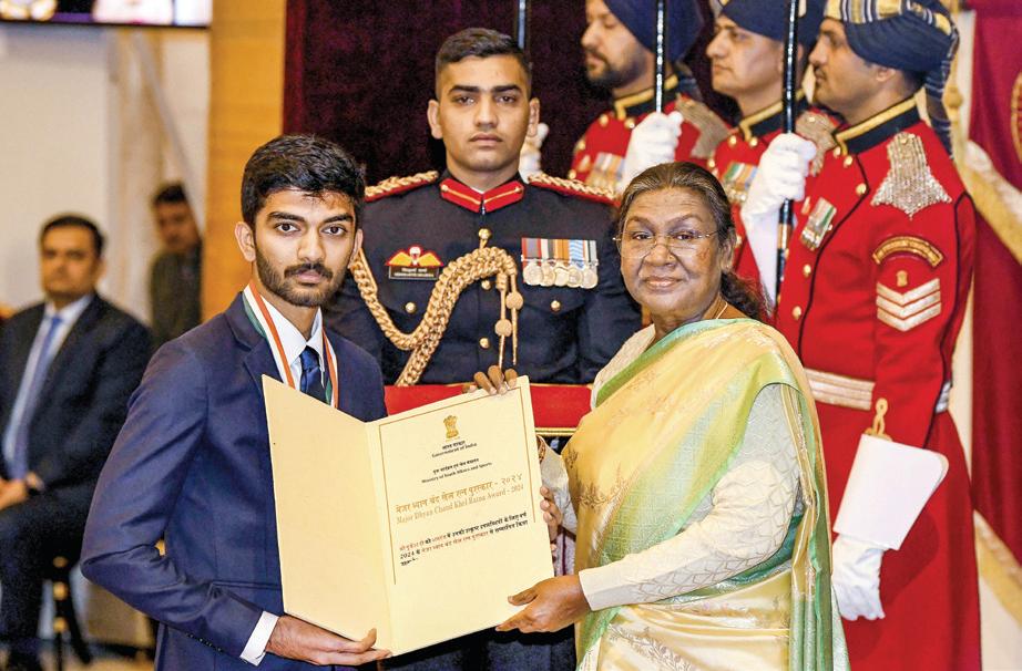 Gukesh, Bhaker, Harmanpreet, Praveen get Khel Ratna Award