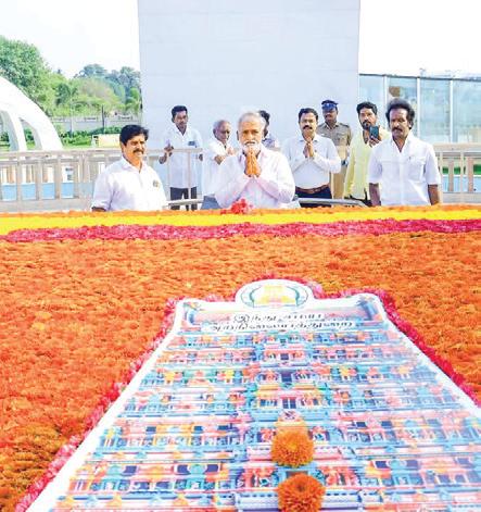 BJP Slams DMK Over Decorating Karunanidhi's Memorial as Temple