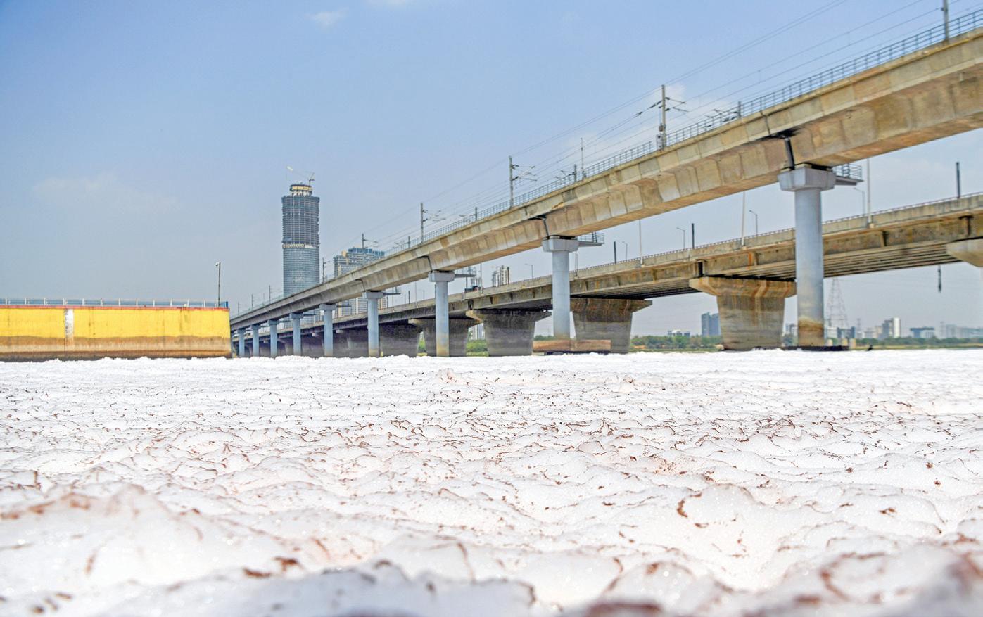 Froth returns to Yamuna, highlighting persistent pollution issue in the river