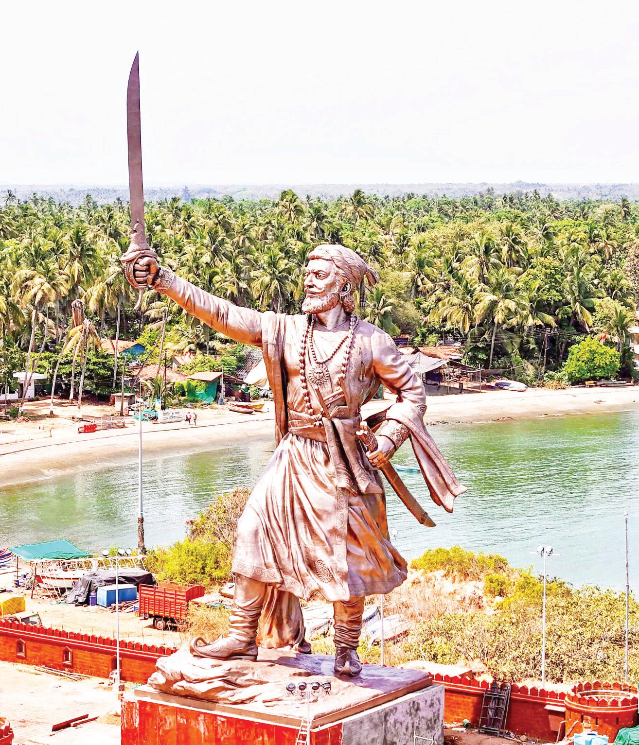 New 91-foot Shivaji statue unveiled in Rajkot Fort after collapse