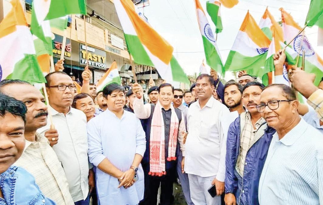 Minister Sarbananda Sonowal Leads Tiranga Yatra in Dibrugarh