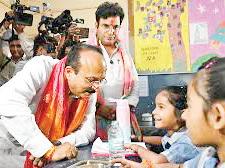 Education Minister Sood inspects schools in Shakur Basti