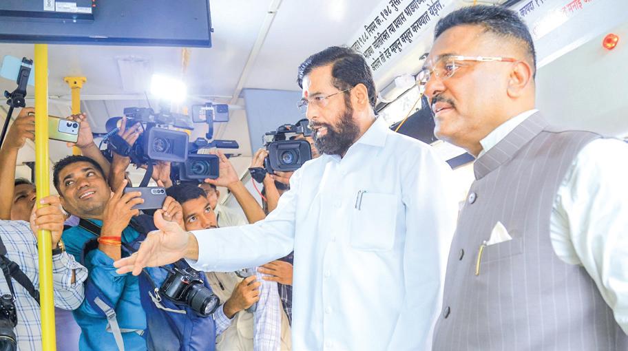 Shinde Launches New Smart Buses With Wifi, CCTV Cameras in Thane