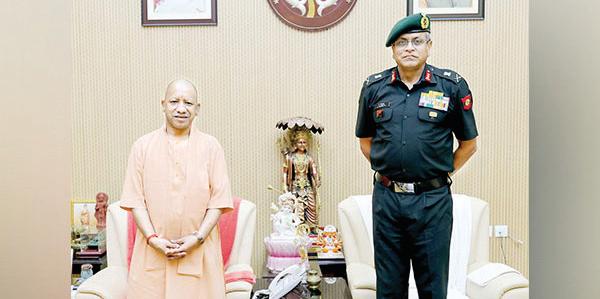 UP CM Yogi Meets Lt Gen Anindya Sengupta, Discusses Security in State