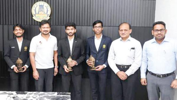 TN Deputy CM Udhayanidhi Honours Gukesh, Praggnanandhaa, Chithambaram
