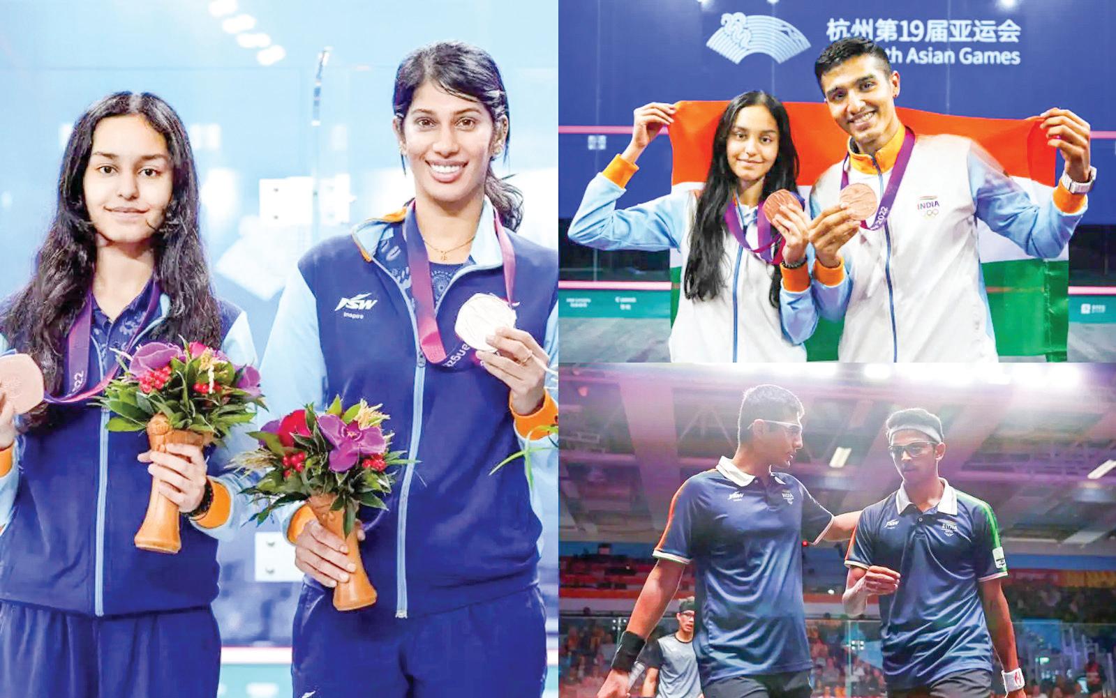 India Wins Three Gold Medals At Asian Squash Doubles