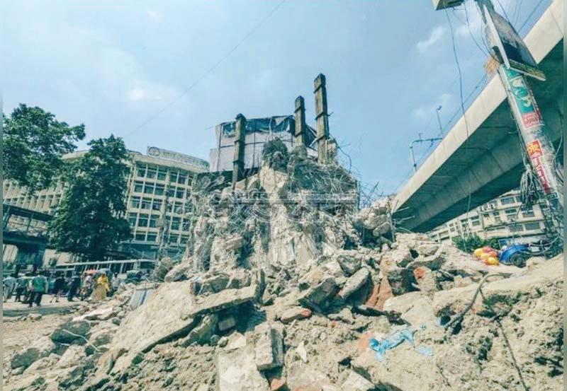 Structure related to Liberation War protest in Bangladesh demolished